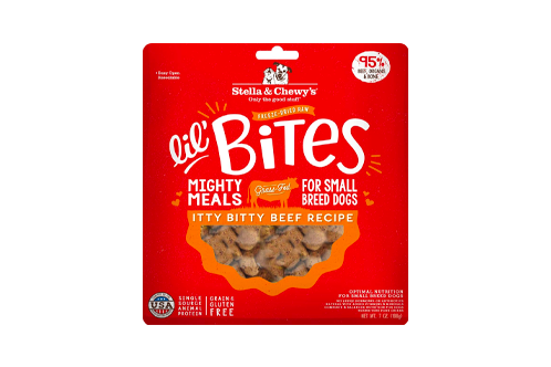 Stella & Chewy's Freeze-Dried Raw Lil' Bites Itty Bitty Beef Recipe Small Breed Dog Food, 7 oz. Bag (Beef)